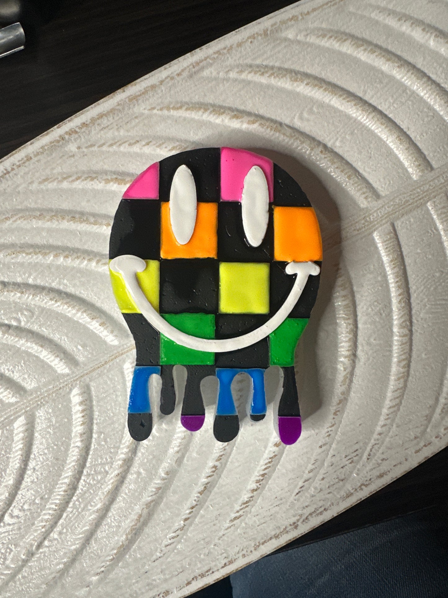 Checkered Smiley Drip